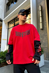 Iron Fish Baskılı Sleeved Sweatshirt SW870
