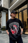 İskelet Baskılı Oversize Tshirt T551