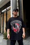 İskelet Baskılı Oversize Tshirt T551
