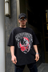 İskelet Baskılı Oversize Tshirt T551