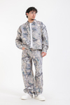 Jr Camo Collection Desenli Mavi Baggy Jean Pantolon