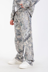 Jr Camo Collection Desenli Mavi Baggy Jean Pantolon