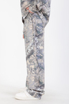 Jr Camo Collection Desenli Mavi Baggy Jean Pantolon