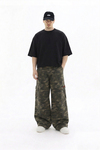 JR Camo Desen Low Waist Baggy Pantolon