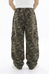 JR Camo Desen Low Waist Baggy Pantolon