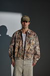 Jr Camo Desenli Kahve Oversize Jean Ceket