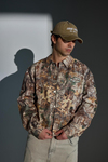 Jr Camo Desenli Kahve Oversize Jean Ceket