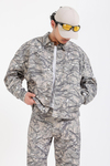 Jr Camo Desenli Yeşil Oversize Jean Ceket