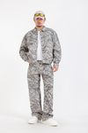 Jr Camo Desenli Yeşil Oversize Jean Ceket