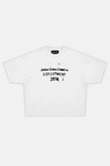 JR Creative Baskılı Beyaz Boxy Fit Tshirt