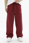 JR Diagonal Kumaş Bordo Baggy Eşofman