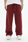 JR Diagonal Kumaş Bordo Baggy Eşofman