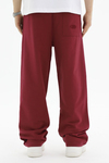 JR Diagonal Kumaş Bordo Baggy Eşofman