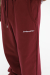 JR Diagonal Kumaş Bordo Baggy Eşofman