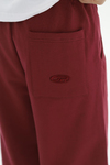 JR Diagonal Kumaş Bordo Baggy Eşofman