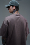 JR Kahve Boxy Fit Basic Oversize Tshirt