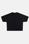 JR Kırmızı Signature Baskılı Siyah Boxy Oversize Tshirt