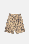 JR Leopar Desenli Baggy Jean Şort