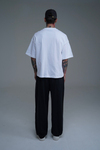 JR Logo Beyaz Boxy Fit Oversize Tshirt