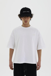JR Logo Beyaz Boxy Fit Oversize Tshirt