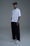 JR Logo Beyaz Boxy Fit Oversize Tshirt