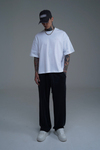 JR Logo Beyaz Boxy Fit Oversize Tshirt