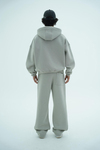 Jr Logo Boxy Kalıp Füme Oversize Zipper Sweatshirt