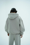 Jr Logo Boxy Kalıp Füme Oversize Zipper Sweatshirt