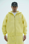 Jr Logo Boxy Kalıp Sarı Oversize Zipper Sweatshirt