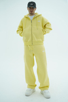 Jr Logo Boxy Kalıp Sarı Oversize Zipper Sweatshirt