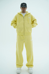 Jr Logo Boxy Kalıp Sarı Oversize Zipper Sweatshirt