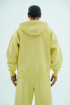 Jr Logo Boxy Kalıp Sarı Oversize Zipper Sweatshirt