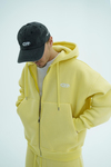 Jr Logo Boxy Kalıp Sarı Oversize Zipper Sweatshirt