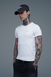 JR Logo Fitilli Kumaş Beyaz Slim fit Tshirt