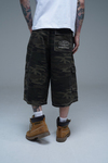 JR Logo Nakışlı Camo Desenli Baggy Şort