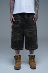 JR Logo Nakışlı Camo Desenli Baggy Şort