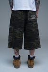 JR Logo Nakışlı Camo Desenli Baggy Şort