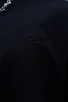 JR Logo Siyah Boxy Fit Oversize Tshirt