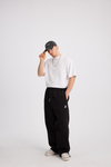JR Nakışlı Siyah Baggy Fit Eşofman ESF566