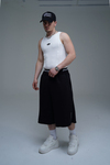 JR Nakışlı Siyah Jogger Baggy Şort