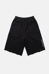 JR Nakışlı Siyah Jogger Baggy Şort