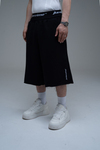 JR Nakışlı Siyah Jogger Baggy Şort