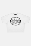 JR Original Baskılı Beyaz Boxy Fit Tshirt