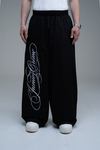JR Signature Baskılı Gabardin Baggy Pantolon