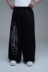 JR Signature Baskılı Gabardin Baggy Pantolon