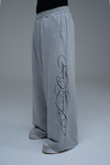 JR Signature Baskılı Gri Baggy Eşofman