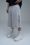 JR Signature Baskılı Jogger Baggy Gri Şort