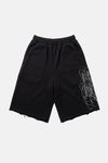 JR Signature Baskılı Jogger Baggy Siyah Şort