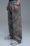 JR Signature Baskılı Kamuflaj Desen Baggy Jean