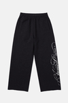 JR Signature Baskılı Siyah Baggy Eşofman